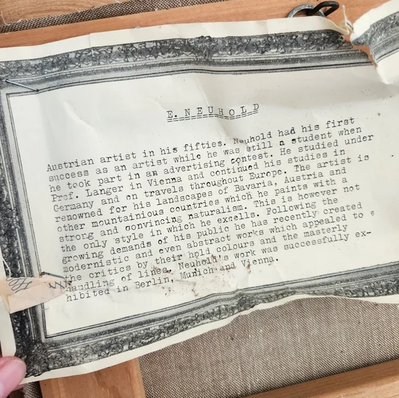 Vintage Gold Frame Neuhold Art - Picture 6 of 8